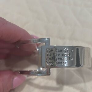 Silver Engraved Cuff Bracelet